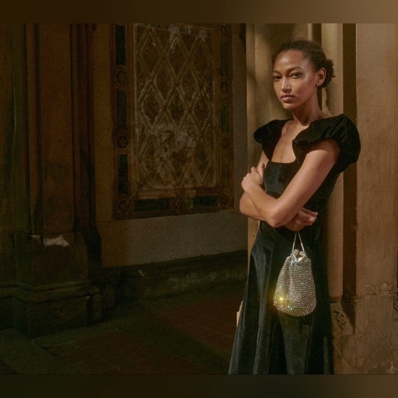 Doen Heirloom Celestine Dress in Black Velvet Size S Small - Picture 6 of 16